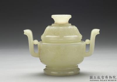 图片[2]-Jade incense burner with animal-mask pattern, Qing dynasty (1644-1911)-China Archive